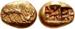 Ephesos coins from 620-600 BC - By Classical Numismatic Group Inc. CC BY-SA 3.0
