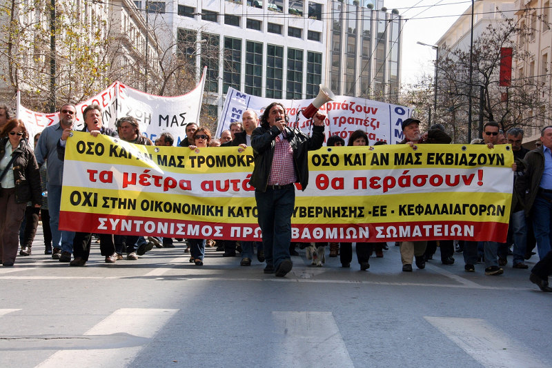 A márciusi görög általános sztrájk (Fotó: George Laoutaris)