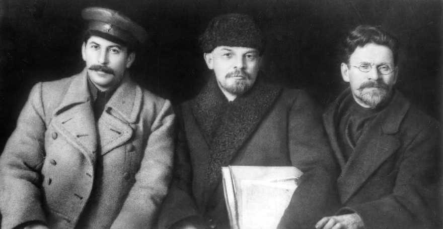 Stalin Lenin Kalinin 1919 Image public domain