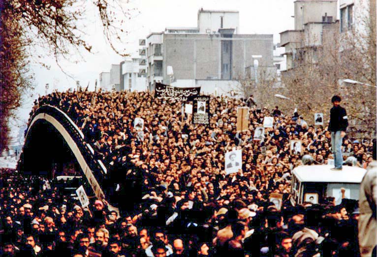 Mass demonstration during revolution of 1979