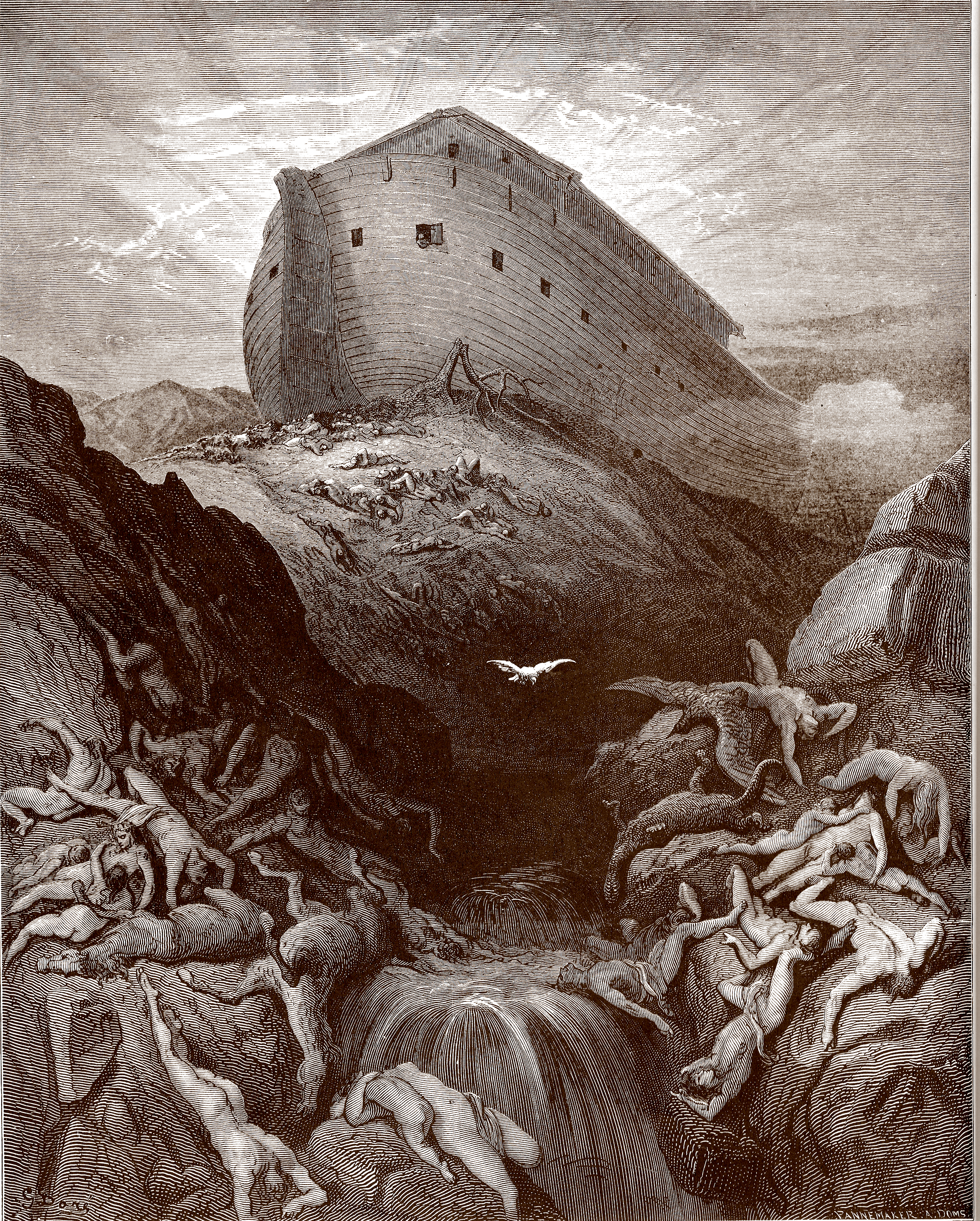 古斯塔夫·多雷（Gustav Dore），《来自方舟的信鸽》，1866