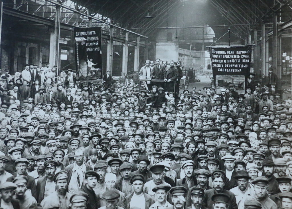putilov plant petrograd meeting of workers july 1920 Image picryl com